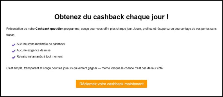 Anon Casino cashback